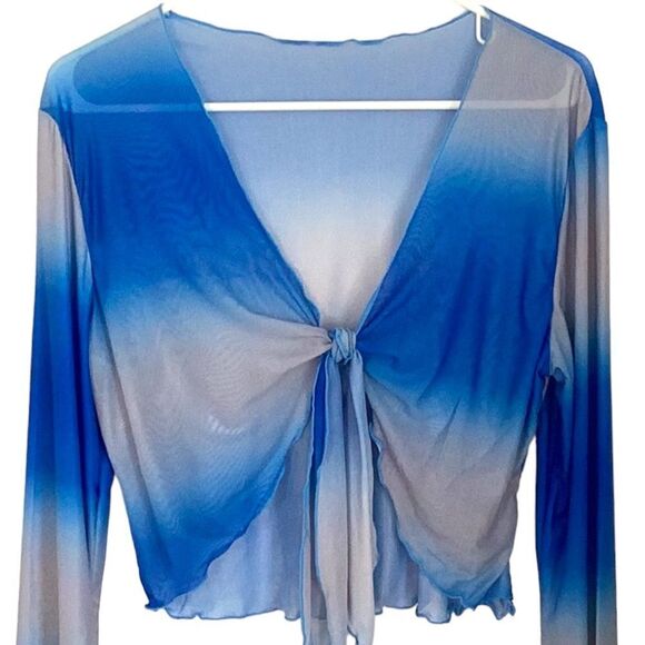 SHEIN SWIM 3 PIECE SET OMBRÉ HALTER TRIANGLE BIKINI BATHING SUIT SWIM WEAR SMALL - Picture 2 of 9